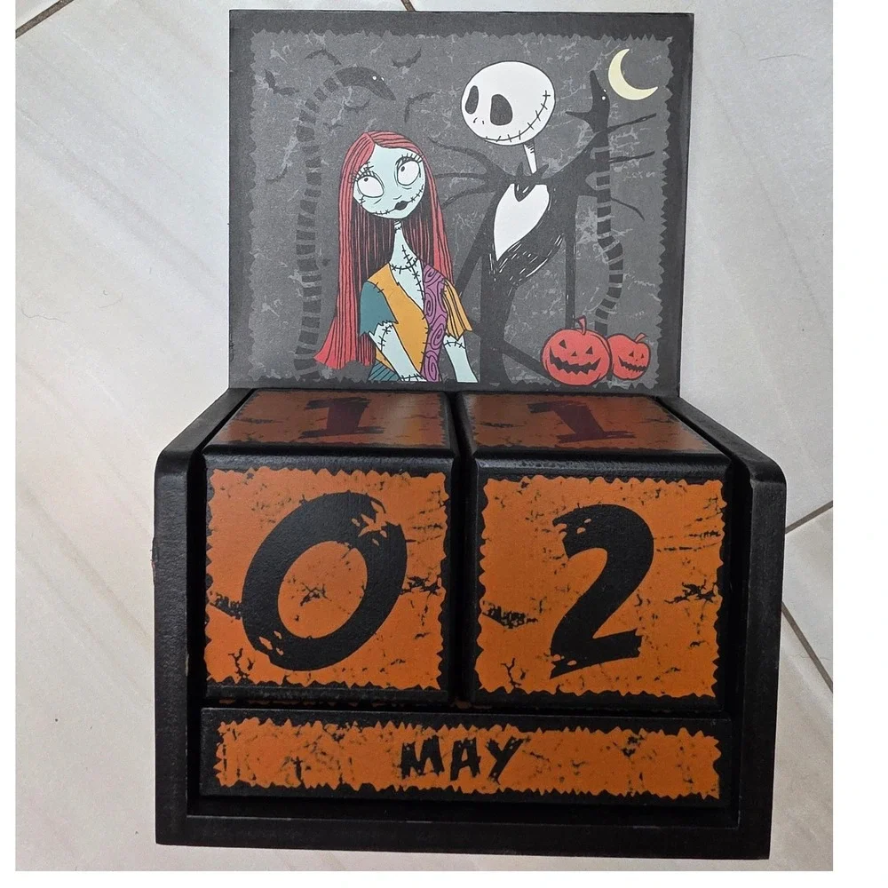 Disney Nightmare Before Christmas Jack Sally Perpetual Block Calendar A18663 W2